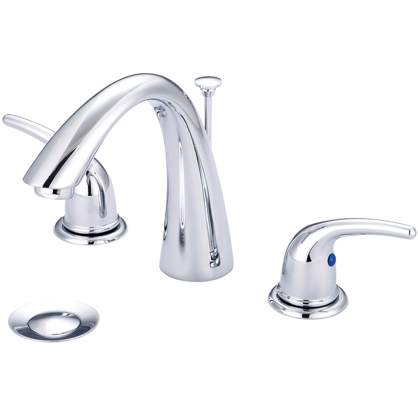 Olympia Faucets Two Handle Widespread Bathroom Faucet, Compression Hose, Chrome, Weight: 5.7 L-7472